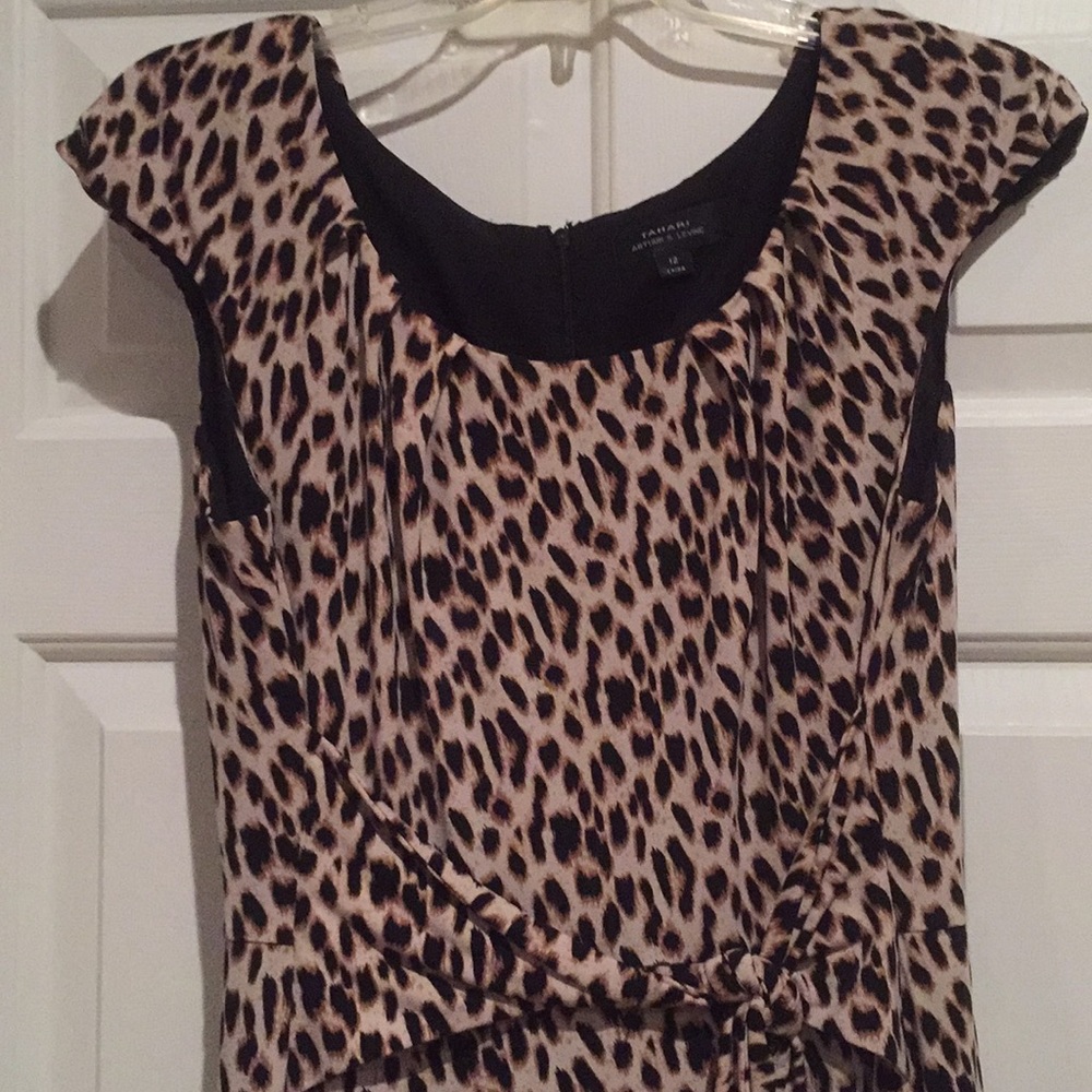 Tahari animal print cocktail dress